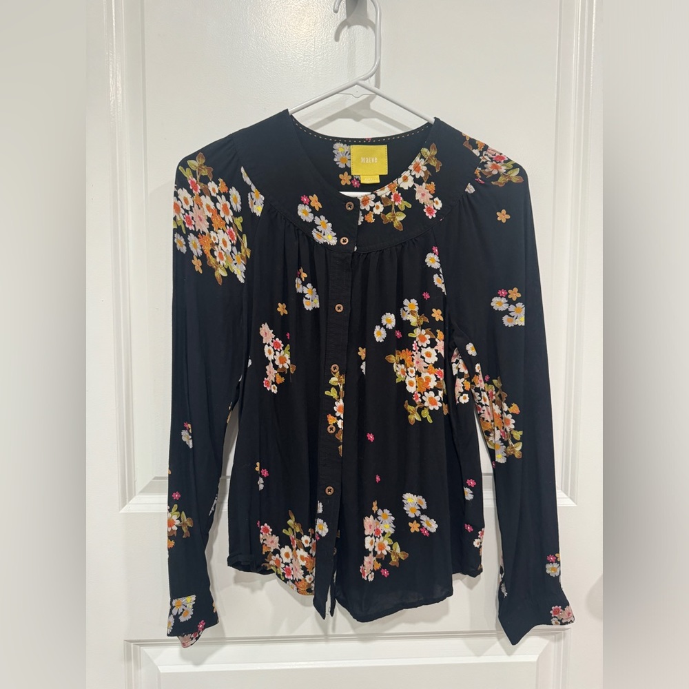 Anthropologie Maeve Floral Blouse